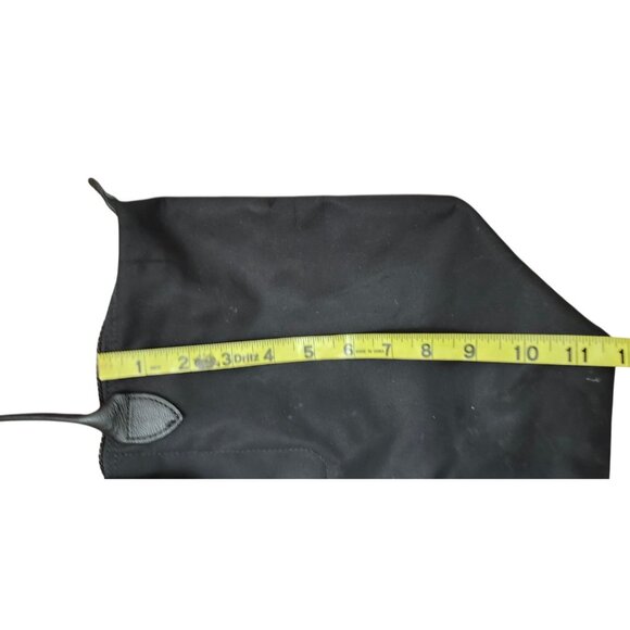 Longchamp Le Pliage Large Nylon Tote Bag Black Leather Trim Shoulder Purse - Picture 12 of 16